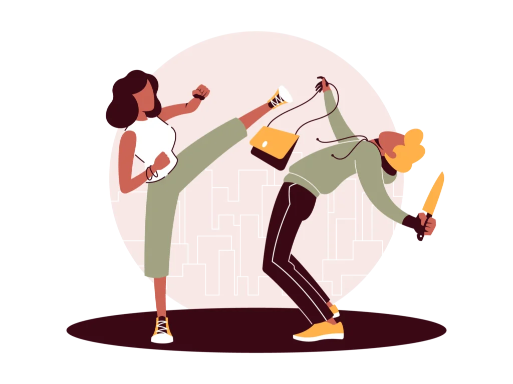 femmes en plein combat de rue